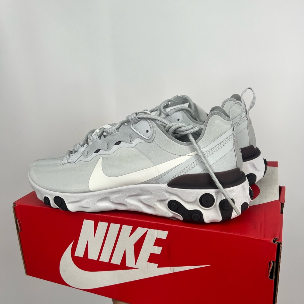 Nike React Element Pure Platinium Thunder Grey 55 Size 9.5